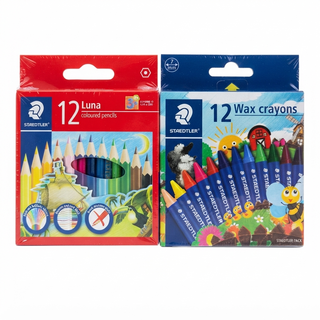 Staedtler Luna Art Set – Fibre Tip Pens, Coloured Pencils & Wax Crayons (Set of 3) - Al Kabayel Discount CentreStaedtler Luna Art Set – Fibre Tip Pens, Coloured Pencils & Wax Crayons (Set of 3)Color PencilsSTAEDTLERAl Kabayel Discount Centre