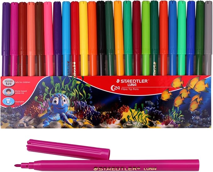 STAEDTLER Luna Fibre - Tipped Pen 24PCS - Al Kabayel Discount CentreSTAEDTLER Luna Fibre - Tipped Pen 24PCSColor PencilsSTAEDTLERAl Kabayel Discount Centre