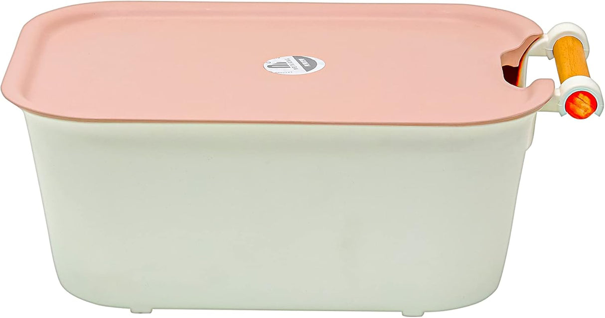 Storage Box with Lid & Bamboo Handle, Beautiful Shape & Design Storing Necessary Shower Basket Large Capacity for Bathroom, Kitchen, Garage, Gym, Tools, Food, Fruit, Vegetables, Snacks (Small - 28cm) - Al Kabayel Discount CentreStorage Box with Lid & Bamboo Handle, Beautiful Shape & Design Storing Necessary Shower Basket Large Capacity for Bathroom, Kitchen, Garage, Gym, Tools, Food, Fruit, Vegetables, Snacks (Small - 28cm)Al Kabayel Discount CenterAl Kabayel Discount Centre