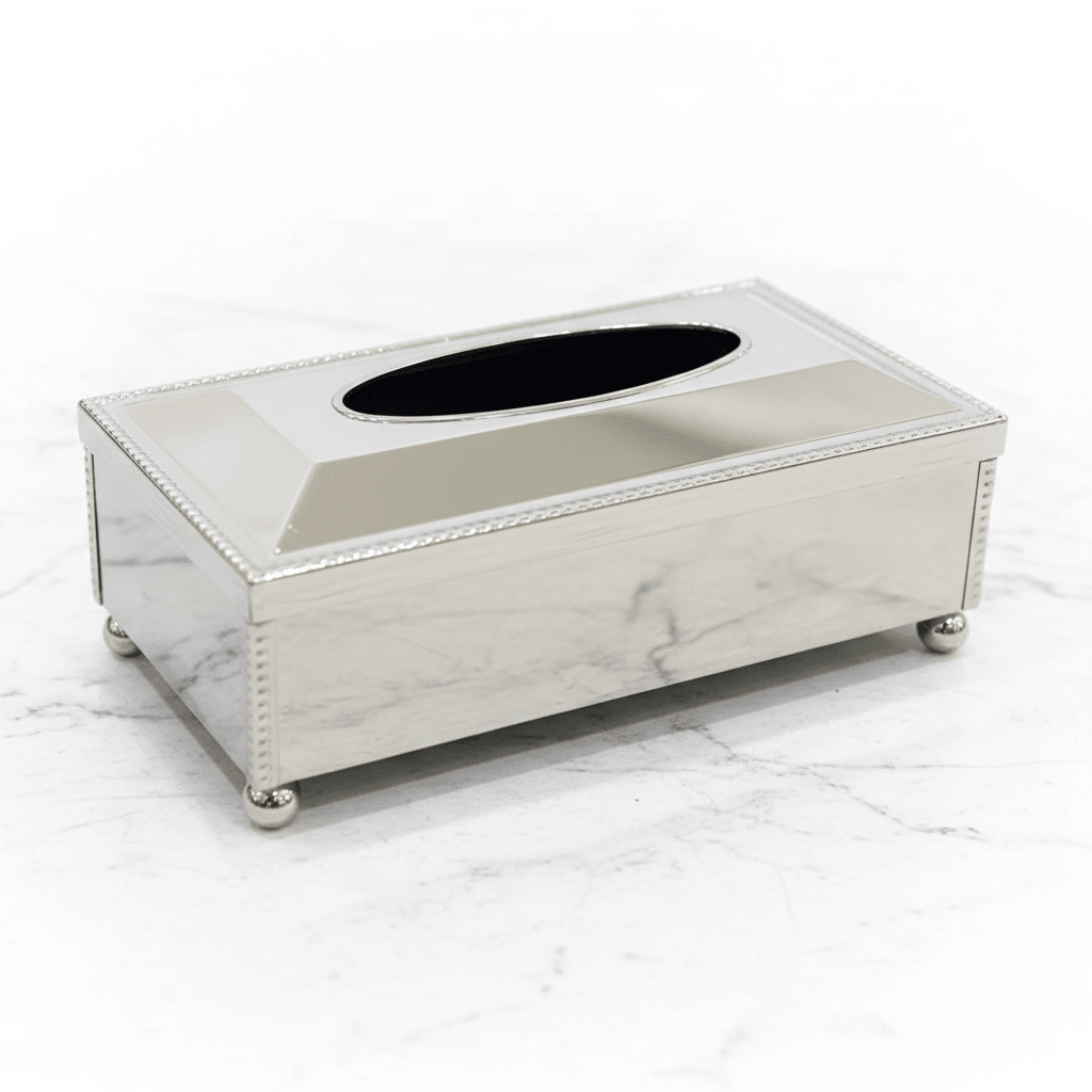 Stylish Acrylic Dustbin with Silver Base and Matching Tissue Box Set – Contemporary Design – 27 × 22 cm & 26 × 13 cm - Al Kabayel Discount CentreStylish Acrylic Dustbin with Silver Base and Matching Tissue Box Set – Contemporary Design – 27 × 22 cm & 26 × 13 cmOrganizers & AccessoriesAKDCAl Kabayel Discount Centre