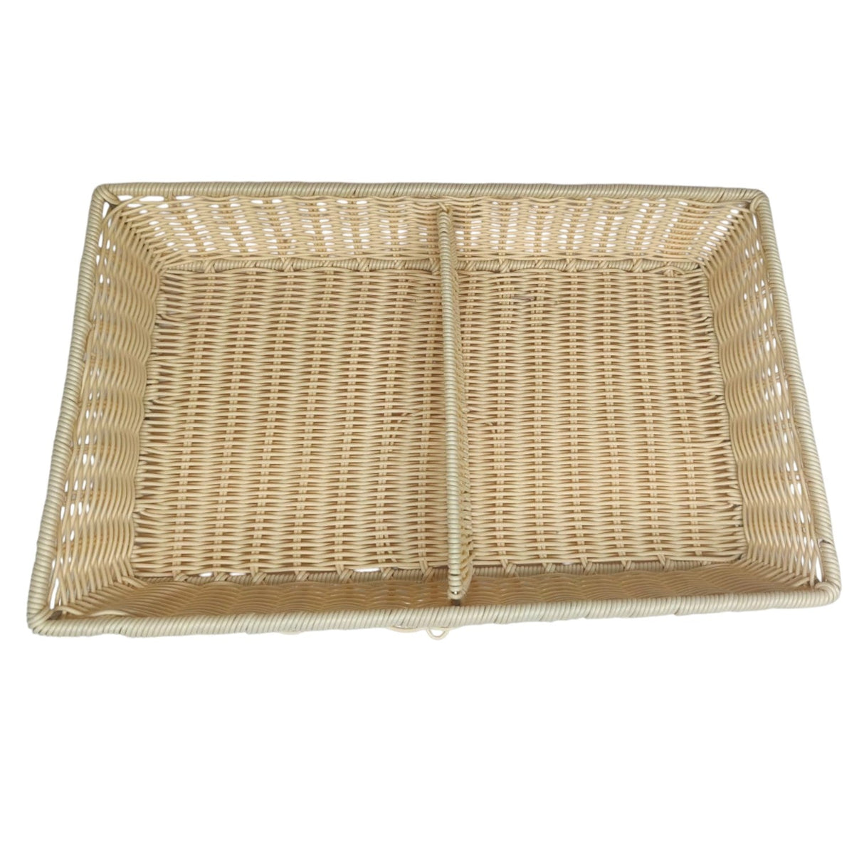 Sunnex Rectangle Wire Basket Duty Wire Divider - 53cmX32cmX8cm - (Beige) - Al Kabayel Discount CentreSunnex Rectangle Wire Basket Duty Wire Divider - 53cmX32cmX8cm - (Beige)RattansSUNNEXAl Kabayel Discount Centre
