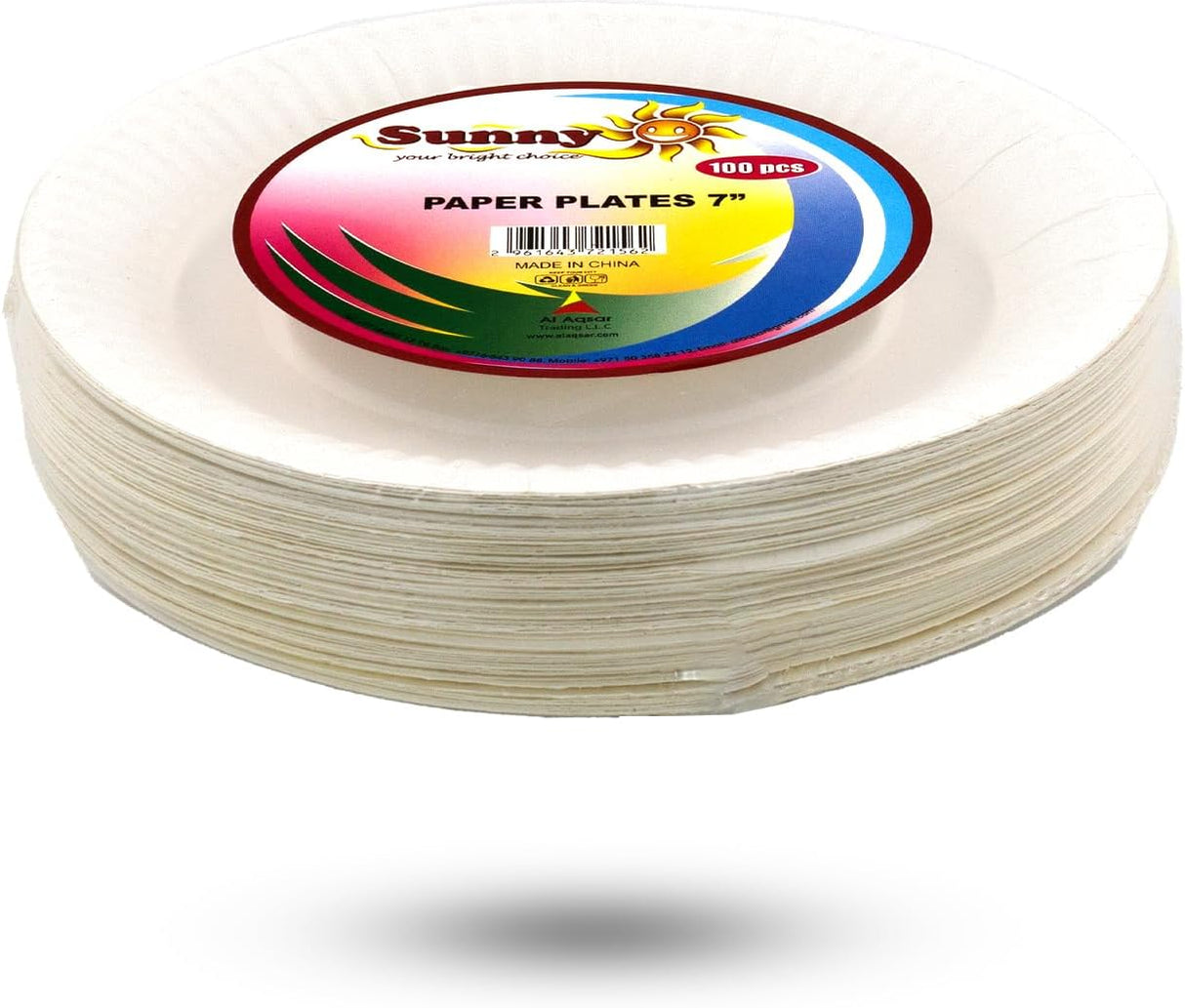 Sunny 100pcs Disposable Paper Plates 7" - Al Kabayel Discount CentreSunny 100pcs Disposable Paper Plates 7"DisposablesSUNNYAl Kabayel Discount Centre