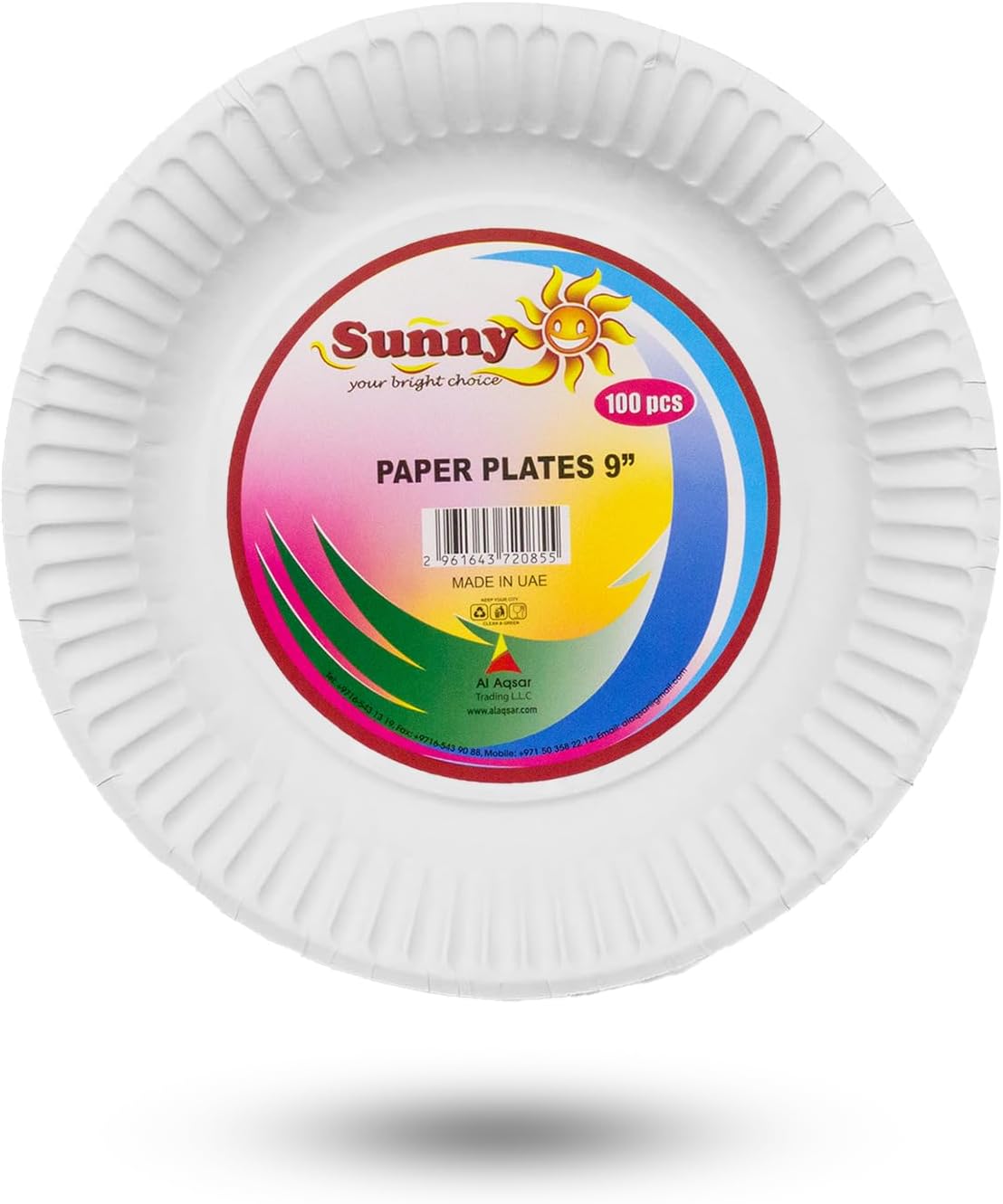 Sunny 100pcs Disposable Paper Plates 9" - Al Kabayel Discount CentreSunny 100pcs Disposable Paper Plates 9"DisposablesSUNNYAl Kabayel Discount Centre