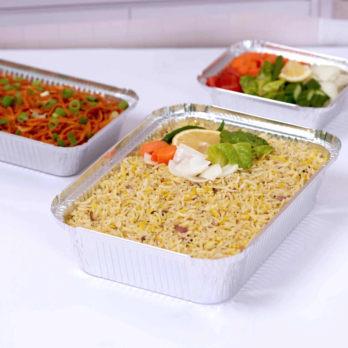 Sunny 10pcs Rectangular Aluminium Containers with Lid 1200cc - Al Kabayel Discount CentreSunny 10pcs Rectangular Aluminium Containers with Lid 1200ccDisposablesSUNNYAl Kabayel Discount Centre