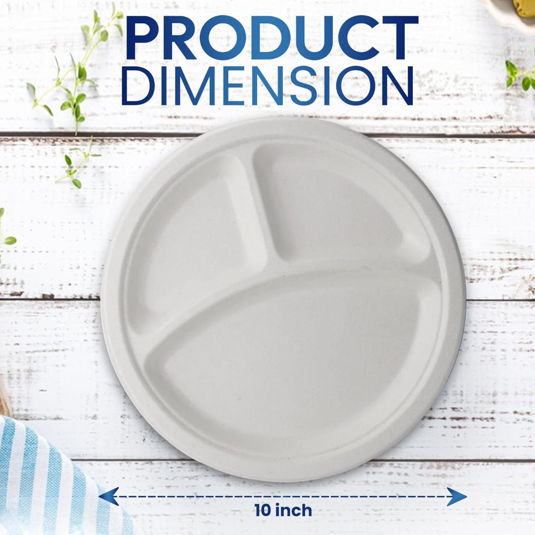 Sunny 25pcs Disposable Plastic Plates with Compartment 10" - Al Kabayel Discount CentreSunny 25pcs Disposable Plastic Plates with Compartment 10"DisposablesSUNNYAl Kabayel Discount Centre