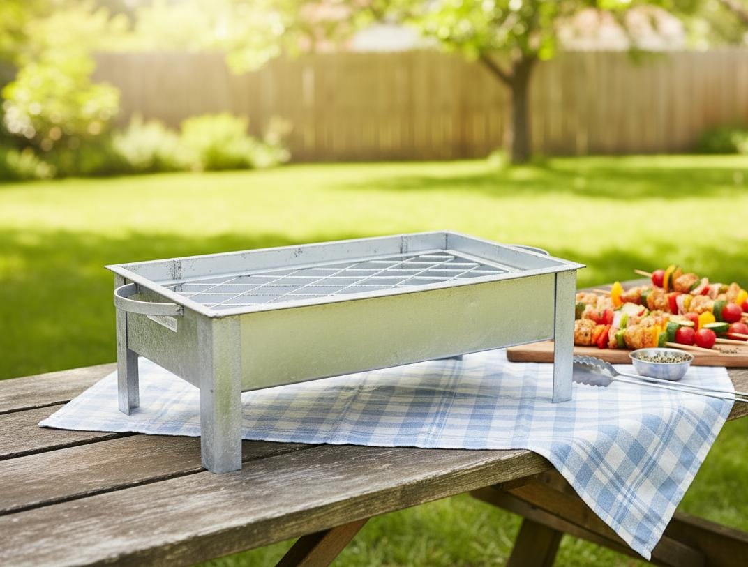 Sunny Small Aluminium BBQ Grill 43×23×14 cm | Portable Charcoal Barbecue Set | Compact Outdoor Cooking Grill for Travel & Camping - Al Kabayel Discount CentreSunny Small Aluminium BBQ Grill 43×23×14 cm | Portable Charcoal Barbecue Set | Compact Outdoor Cooking Grill for Travel & CampingBBQ Grills & Fire PitsSUNNYAl Kabayel Discount Centre