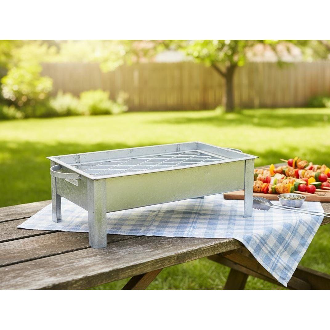 Sunny Small Aluminium BBQ Grill 43×23×14 cm | Portable Charcoal Barbecue Set | Compact Outdoor Cooking Grill for Travel & Camping - Al Kabayel Discount CentreSunny Small Aluminium BBQ Grill 43×23×14 cm | Portable Charcoal Barbecue Set | Compact Outdoor Cooking Grill for Travel & CampingBBQ Grills & Fire PitsSUNNYAl Kabayel Discount Centre