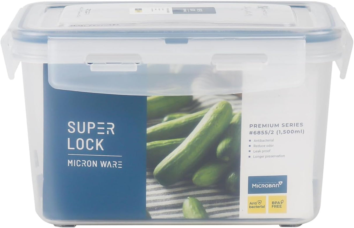 SUPER LOCK Air - Tight Food Container 1500ml, 13.5cm*19cm*11cm - Al Kabayel Discount CentreSUPER LOCK Air - Tight Food Container 1500ml, 13.5cm*19cm*11cmFood ContainersSUPER LOCKAl Kabayel Discount Centre