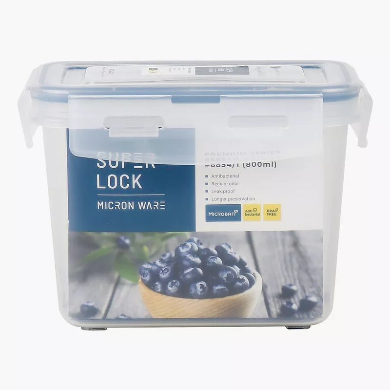 SUPER LOCK Air - Tight Food Container 800ml, 10.4cm*15.5cm*11.1cm - Al Kabayel Discount CentreSUPER LOCK Air - Tight Food Container 800ml, 10.4cm*15.5cm*11.1cmFood ContainersSUPER LOCKAl Kabayel Discount Centre