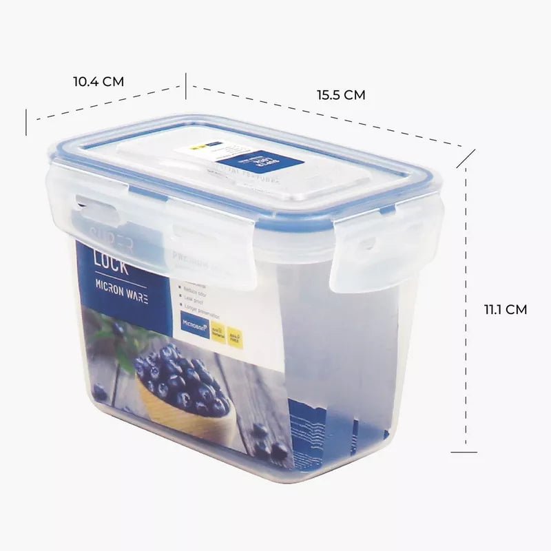 SUPER LOCK Air - Tight Food Container 800ml, 10.4cm*15.5cm*11.1cm - Al Kabayel Discount CentreSUPER LOCK Air - Tight Food Container 800ml, 10.4cm*15.5cm*11.1cmFood ContainersSUPER LOCKAl Kabayel Discount Centre