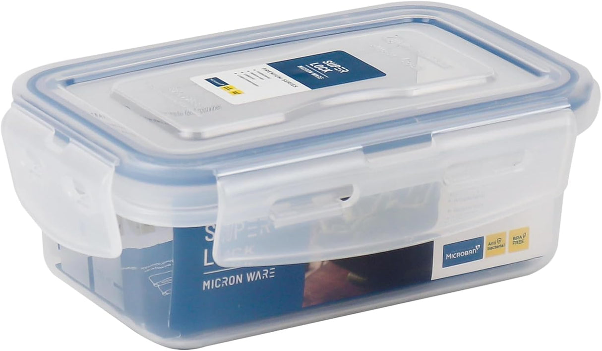 SUPER LOCK Air - Tight Rectangular Food Container 400ml, 10.4cm*15.5cm*5.9cm - Al Kabayel Discount CentreSUPER LOCK Air - Tight Rectangular Food Container 400ml, 10.4cm*15.5cm*5.9cmFood ContainersSUPER LOCKAl Kabayel Discount Centre