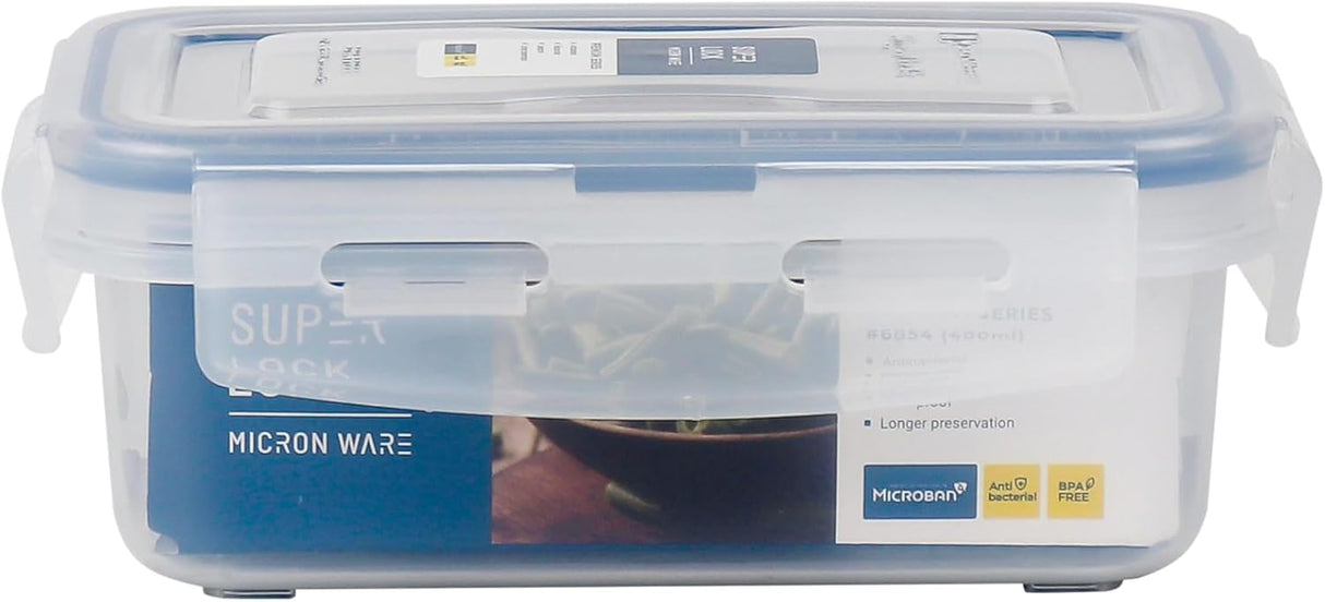 SUPER LOCK Air - Tight Rectangular Food Container 400ml, 10.4cm*15.5cm*5.9cm - Al Kabayel Discount CentreSUPER LOCK Air - Tight Rectangular Food Container 400ml, 10.4cm*15.5cm*5.9cmFood ContainersSUPER LOCKAl Kabayel Discount Centre