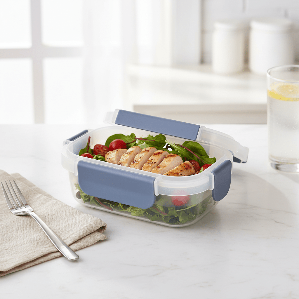 Super Lock Plastic Rectangular Food Container With Lid 300ml - Blue&Transparent - Al Kabayel Discount CentreSuper Lock Plastic Rectangular Food Container With Lid 300ml - Blue&TransparentFood ContainersSuper LockAl Kabayel Discount Centre