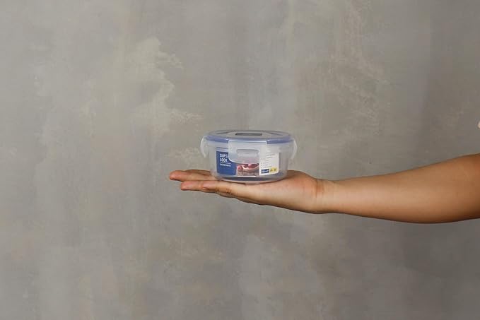 Super Lock Plastic Round Food Container With Lid 250ml - Blue&Transparent - Al Kabayel Discount CentreSuper Lock Plastic Round Food Container With Lid 250ml - Blue&TransparentFood ContainersSuper LockAl Kabayel Discount Centre