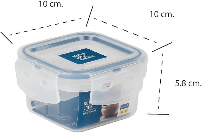 Super Lock Plastic Square Food Container With Lid 225ml - Blue&Transparent - Al Kabayel Discount CentreSuper Lock Plastic Square Food Container With Lid 225ml - Blue&TransparentFood ContainersSuper LockAl Kabayel Discount Centre