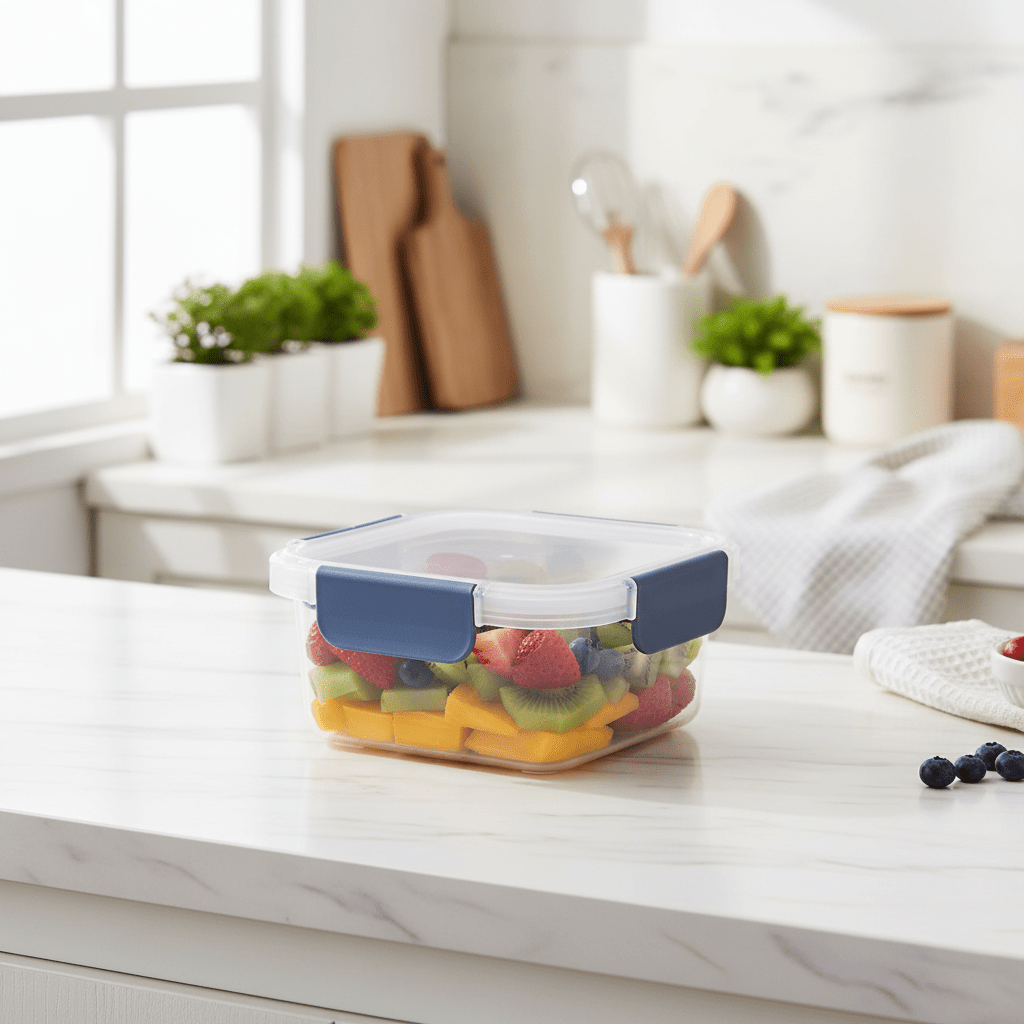Super Lock Plastic Square Food Container With Lid 900ml - Blue&Transparent - Al Kabayel Discount CentreSuper Lock Plastic Square Food Container With Lid 900ml - Blue&TransparentFood ContainersSuper LockAl Kabayel Discount Centre