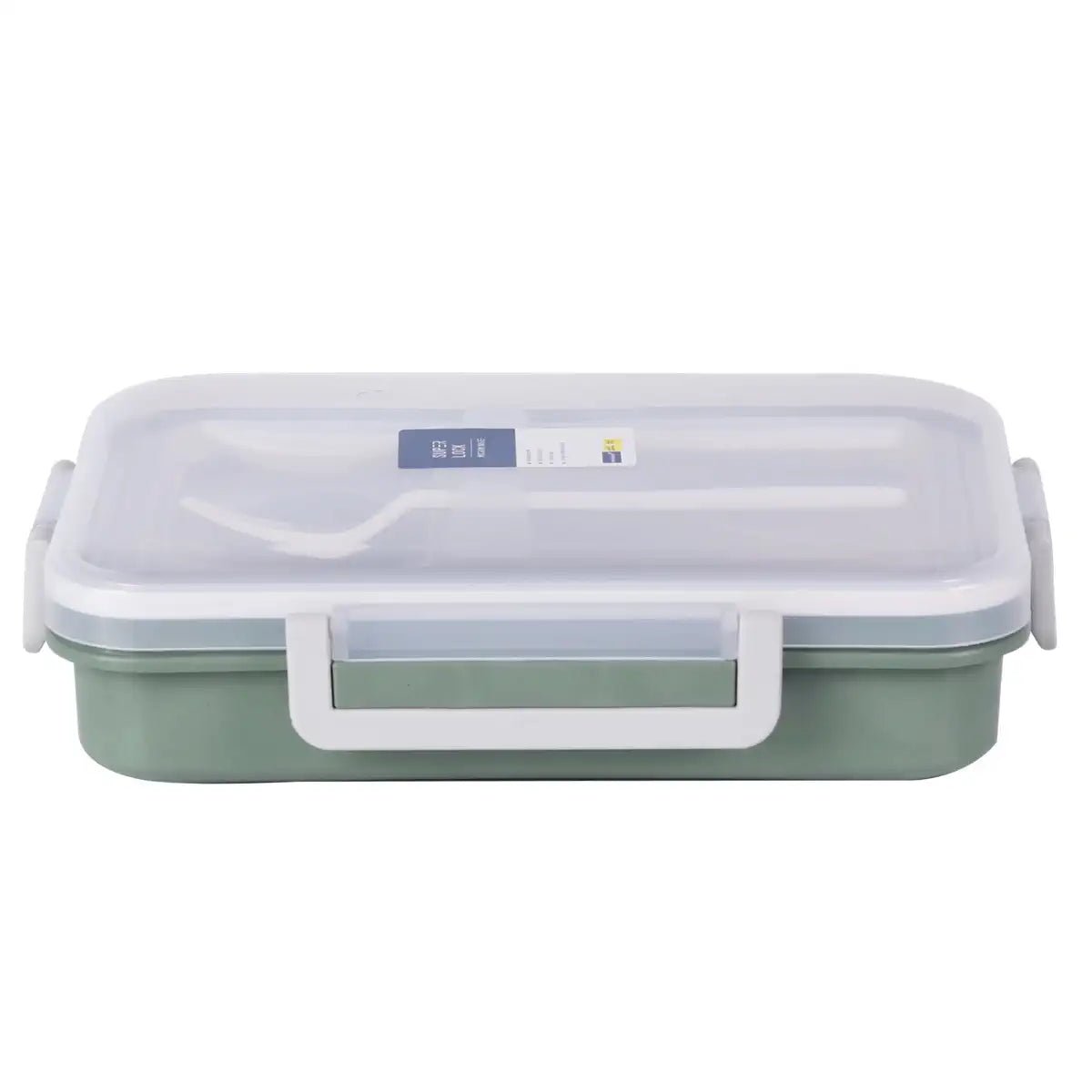 SUPER LOCK Stainless Rectangular Compartment Lunch Box 850ml(200ml+200ml+450ml) with Cutlery, Green - Al Kabayel Discount CentreSUPER LOCK Stainless Rectangular Compartment Lunch Box 850ml(200ml+200ml+450ml) with Cutlery, GreenFood ContainersSUPER LOCKAl Kabayel Discount Centre