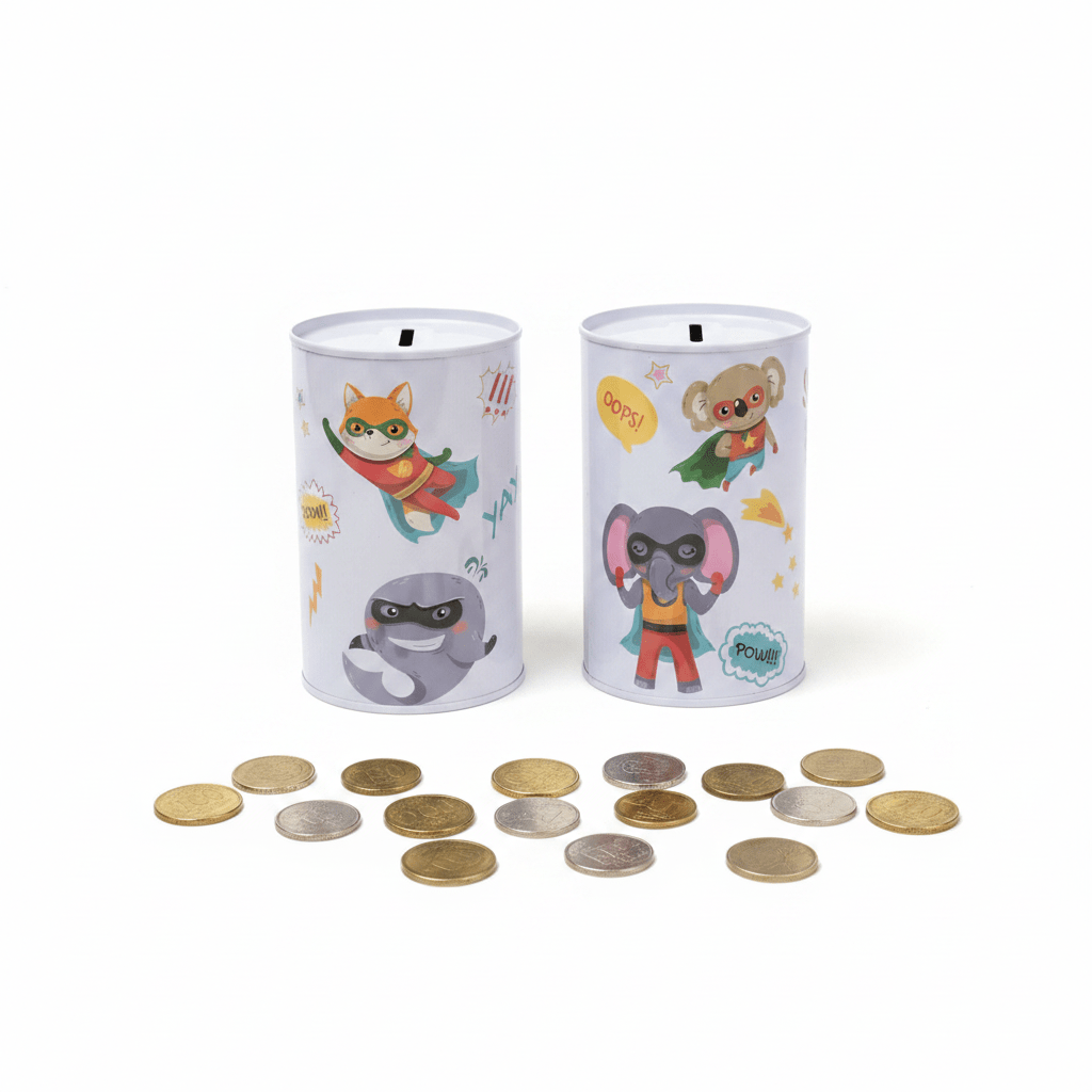 Superhero Cartoon Metal Coin Bank – 12.5cm | Kids Savings Tin Box - Al Kabayel Discount CentreSuperhero Cartoon Metal Coin Bank – 12.5cm | Kids Savings Tin BoxOrganizers & AccessoriesAKDCAl Kabayel Discount Centre