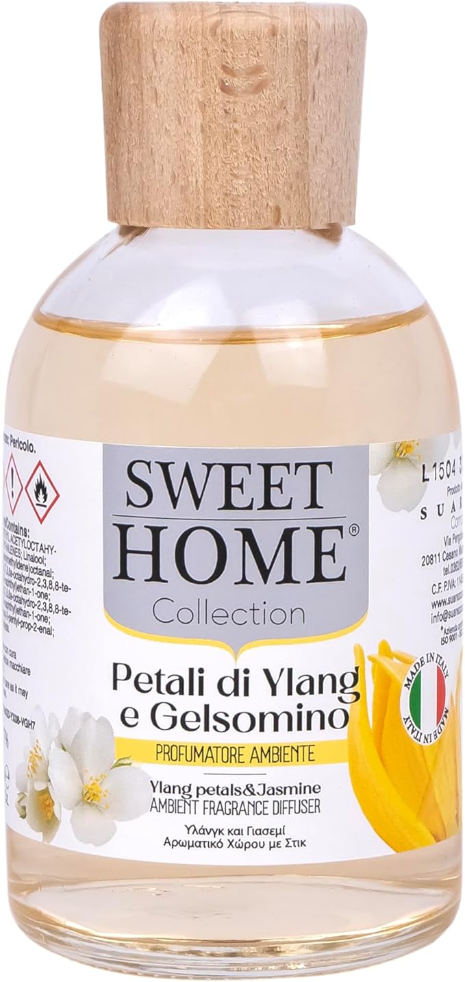 Sweet Home Ambient Fragrance Reed Diffuser, Jasmine & Ylang Leafs - 100ml, Floral and Exotic Aroma, Ideal for Living Rooms, Bedrooms, and Gifting - Al Kabayel Discount CentreSweet Home Ambient Fragrance Reed Diffuser, Jasmine & Ylang Leafs - 100ml, Floral and Exotic Aroma, Ideal for Living Rooms, Bedrooms, and GiftingHome FragrancesSWEET HOMEAl Kabayel Discount Centre