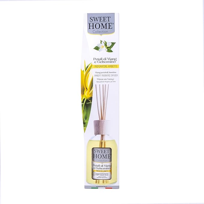 Sweet Home Ambient Fragrance Reed Diffuser, Jasmine & Ylang Leafs - 100ml, Floral and Exotic Aroma, Ideal for Living Rooms, Bedrooms, and Gifting - Al Kabayel Discount CentreSweet Home Ambient Fragrance Reed Diffuser, Jasmine & Ylang Leafs - 100ml, Floral and Exotic Aroma, Ideal for Living Rooms, Bedrooms, and GiftingHome FragrancesSWEET HOMEAl Kabayel Discount Centre