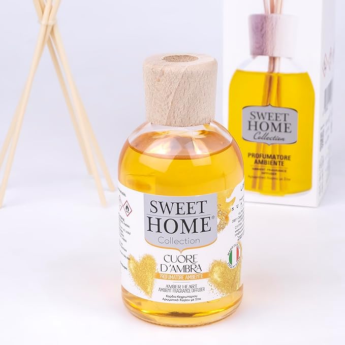 Sweet Home Collection Ambient Fragrance 100ml Amber Heart Reed Diffuser - Al Kabayel Discount CentreSweet Home Collection Ambient Fragrance 100ml Amber Heart Reed DiffuserHome FragrancesSWEET HOMEAl Kabayel Discount Centre