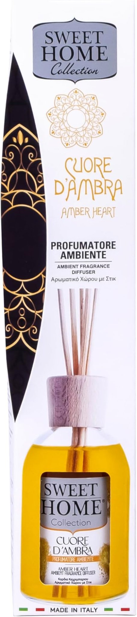 Sweet Home Collection Ambient Fragrance 100ml Amber Heart Reed Diffuser - Al Kabayel Discount CentreSweet Home Collection Ambient Fragrance 100ml Amber Heart Reed DiffuserHome FragrancesSWEET HOMEAl Kabayel Discount Centre