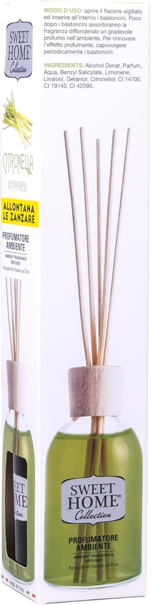 Sweet Home Collection Ambient Fragrance 100ml Lemongrass Reed Diffuser - Al Kabayel Discount CentreSweet Home Collection Ambient Fragrance 100ml Lemongrass Reed DiffuserHome FragrancesSWEET HOMEAl Kabayel Discount Centre