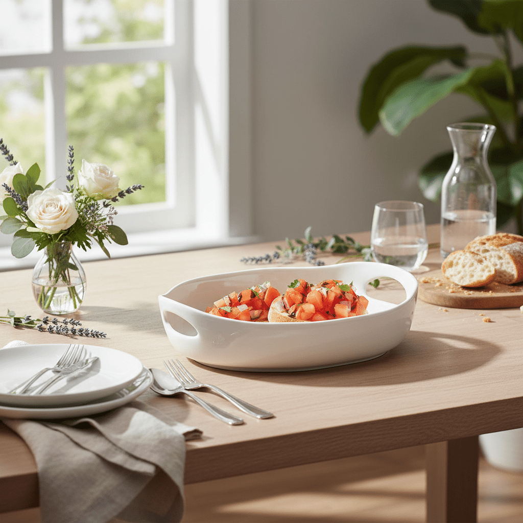 Symphony Alfresco Premium White Shallow Serving Bowl with Handles (25 cm) - Al Kabayel Discount CentreSymphony Alfresco Premium White Shallow Serving Bowl with Handles (25 cm)BowlsSYMPHONYAl Kabayel Discount Centre