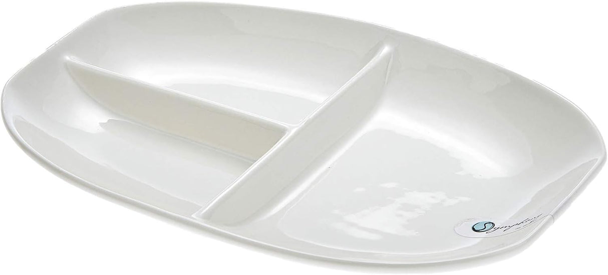 SYMPHONY Collection – 25 cm White Ceramic Three - Section Serving Plate - Al Kabayel Discount CentreSYMPHONY Collection – 25 cm White Ceramic Three - Section Serving PlatePlatesSYMPHONYAl Kabayel Discount Centre
