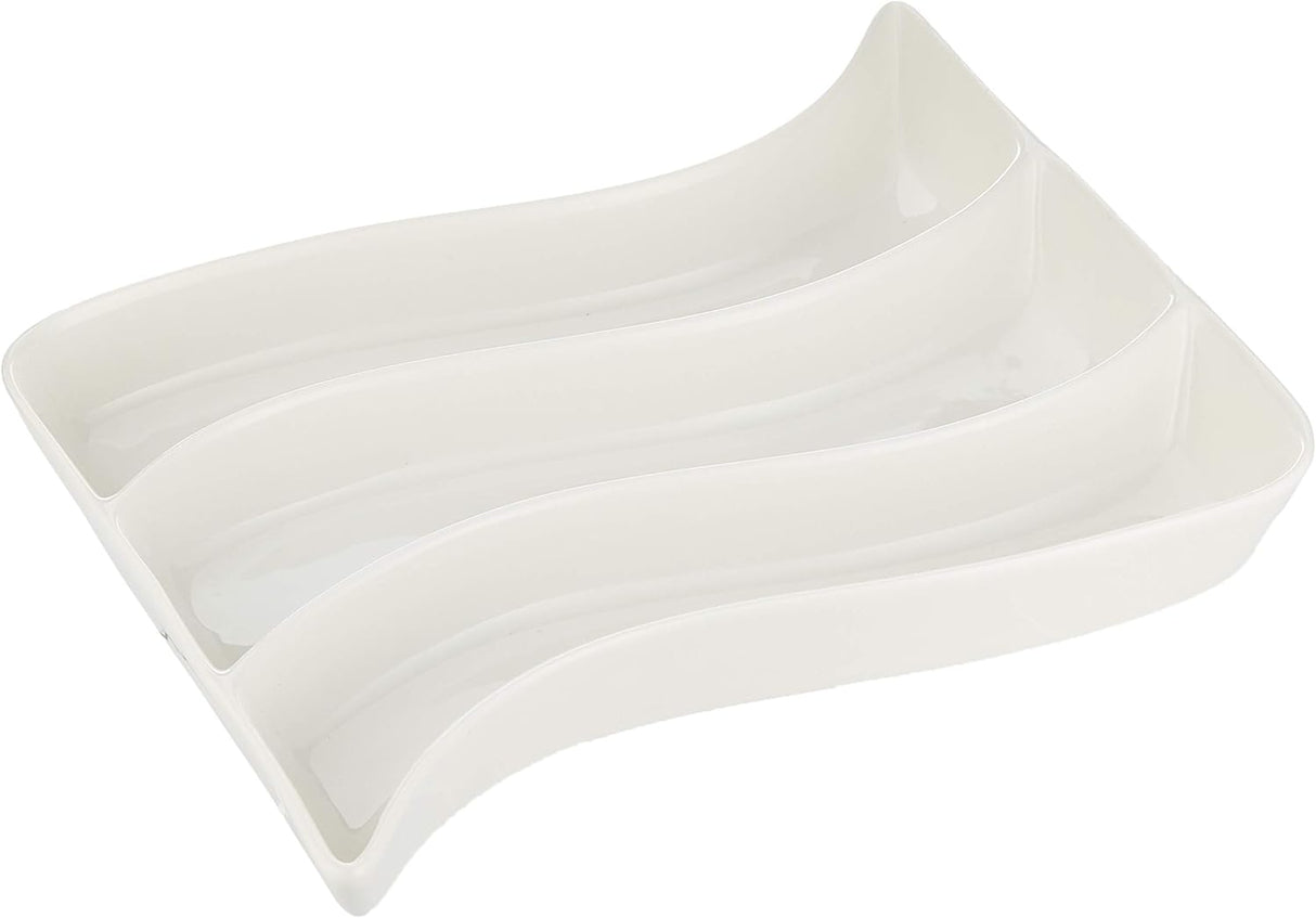 Symphony Collection – 29 cm White Ceramic Three - Section Plate - Al Kabayel Discount CentreSymphony Collection – 29 cm White Ceramic Three - Section PlatePlatesSYMPHONYAl Kabayel Discount Centre