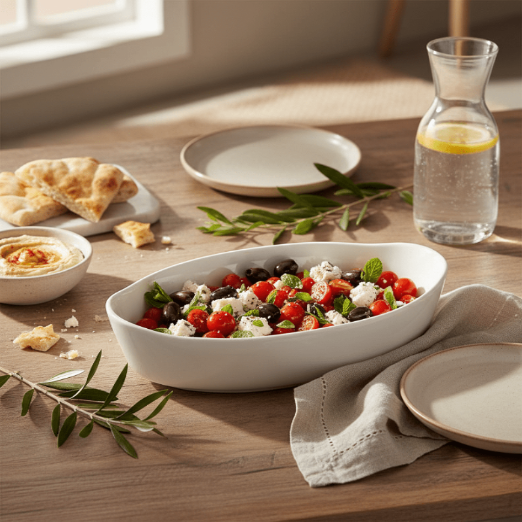 Symphony Collection – 30 cm White Ceramic Alfresco Shallow Serving Bowl with Handles - Al Kabayel Discount CentreSymphony Collection – 30 cm White Ceramic Alfresco Shallow Serving Bowl with HandlesBowlsSYMPHONYAl Kabayel Discount Centre