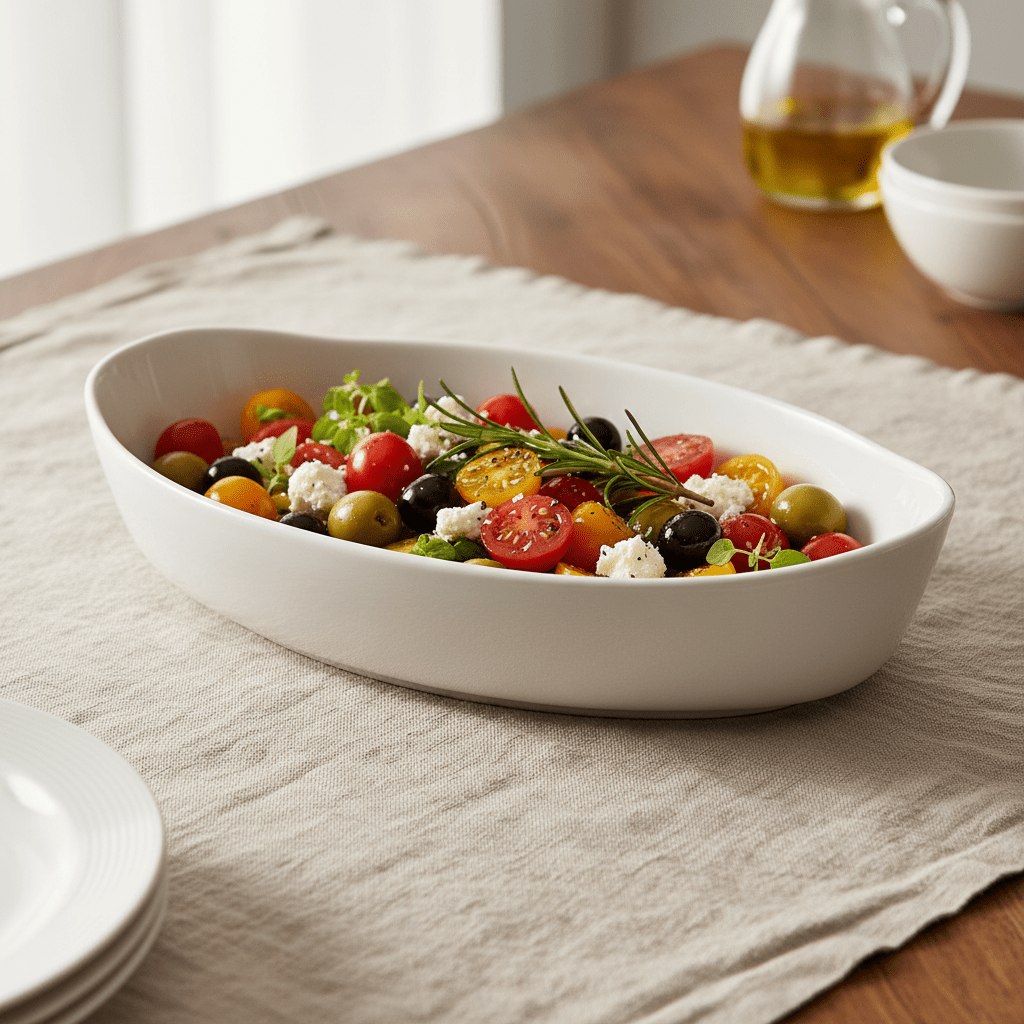 Symphony Collection – 30 cm White Ceramic Alfresco Shallow Serving Bowl with Handles - Al Kabayel Discount CentreSymphony Collection – 30 cm White Ceramic Alfresco Shallow Serving Bowl with HandlesBowlsSYMPHONYAl Kabayel Discount Centre