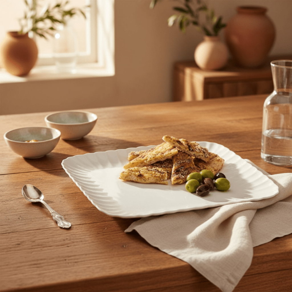 Symphony Collection – 30 x 2.6 cm White Ceramic Groove Square Serving Plate - Al Kabayel Discount CentreSymphony Collection – 30 x 2.6 cm White Ceramic Groove Square Serving PlatePlatesSYMPHONYAl Kabayel Discount Centre