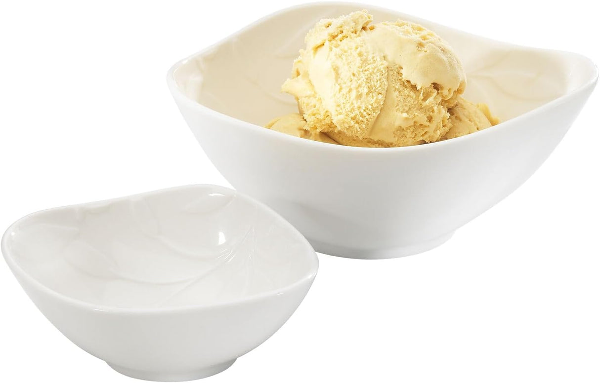 Symphony Olive Set – 2 White Ceramic Nibble Bowls (10.3×8.7×4.1 cm & 14.3×12.6×6.3 cm) - Al Kabayel Discount CentreSymphony Olive Set – 2 White Ceramic Nibble Bowls (10.3×8.7×4.1 cm & 14.3×12.6×6.3 cm)BowlsSYMPHONYAl Kabayel Discount Centre
