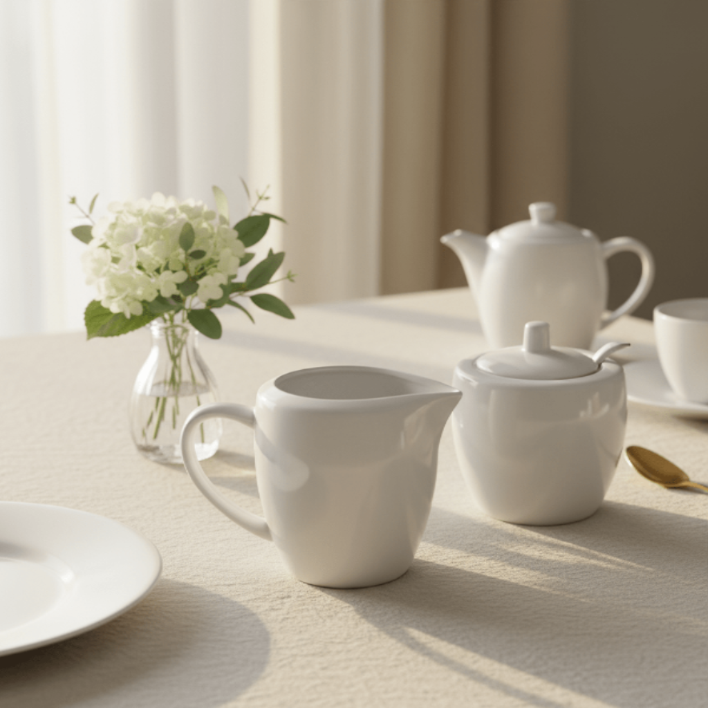 Symphony Sugar & Cream Pot Set – 2 White Ceramic Pieces (200 ml each) - Al Kabayel Discount CentreSymphony Sugar & Cream Pot Set – 2 White Ceramic Pieces (200 ml each)Jars & Food SaversSYMPHONYAl Kabayel Discount Centre