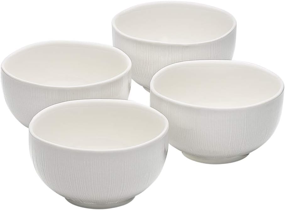 Symphony White Ceramic Linen Footed Bowls – Set of 4, 11×11×6 cm - Al Kabayel Discount CentreSymphony White Ceramic Linen Footed Bowls – Set of 4, 11×11×6 cmBowlsSYMPHONYAl Kabayel Discount Centre