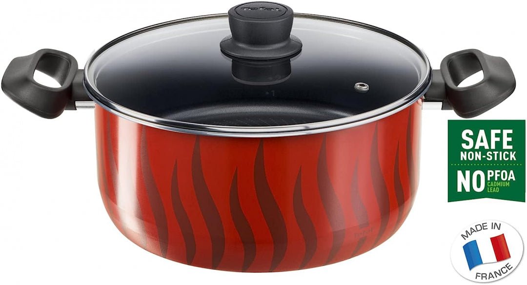 TEFAL Casserol/Stewpot with Lid 24cm, 4.5 Litre - Flame Design - Al Kabayel Discount CentreTEFAL Casserol/Stewpot with Lid 24cm, 4.5 Litre - Flame DesignCasseroles & Stock PotsTEFALAl Kabayel Discount Centre