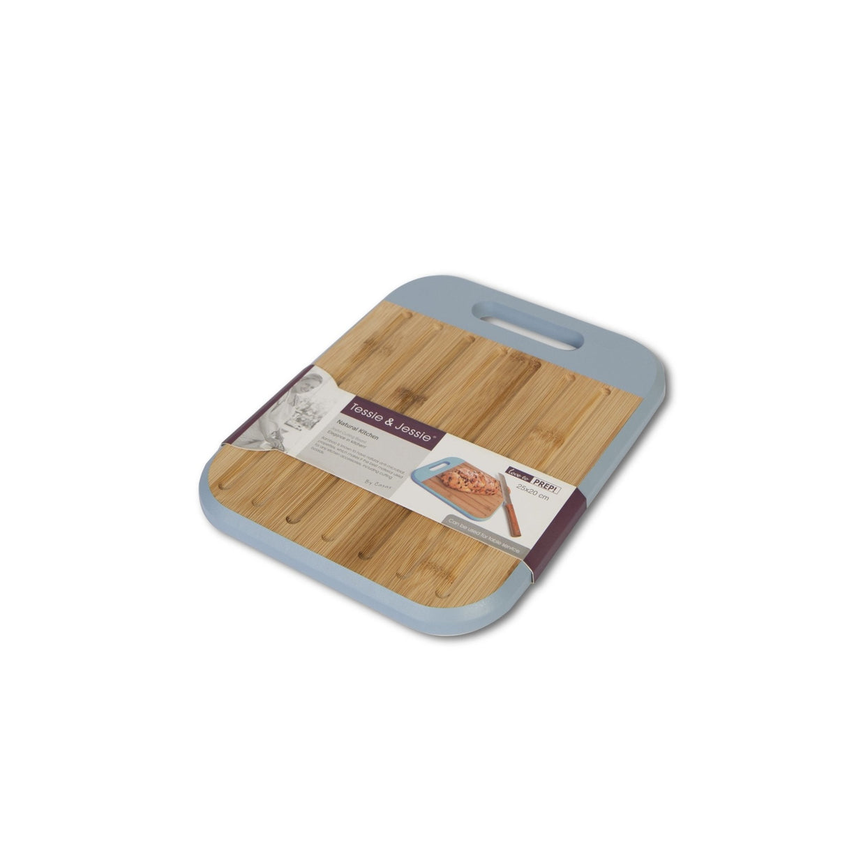 Tessie & Jessie Wooden Cutting Board 30cmX25cm - Blue&Wooden - Al Kabayel Discount CentreTessie & Jessie Wooden Cutting Board 30cmX25cm - Blue&WoodenKitchen Utensils & GadgetsTESSIE&JESSIEAl Kabayel Discount Centre