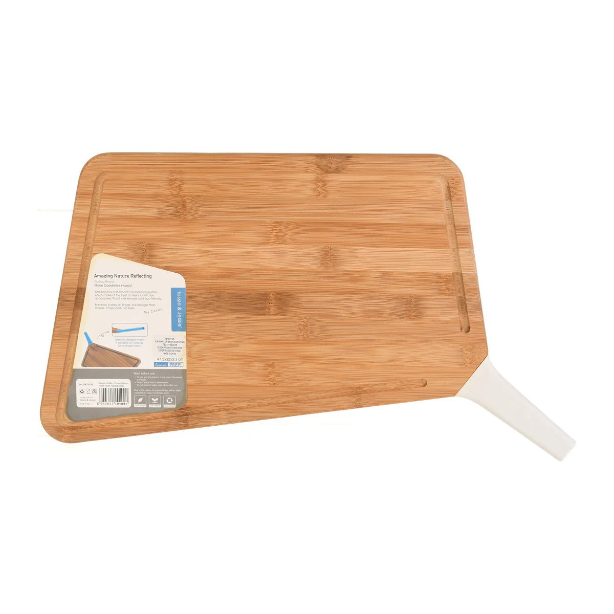 Tessie & Jessie Wooden Cutting Board 47cmX32cm - White&Wooden - Al Kabayel Discount CentreTessie & Jessie Wooden Cutting Board 47cmX32cm - White&WoodenKitchen Utensils & GadgetsTESSIE&JESSIEAl Kabayel Discount Centre
