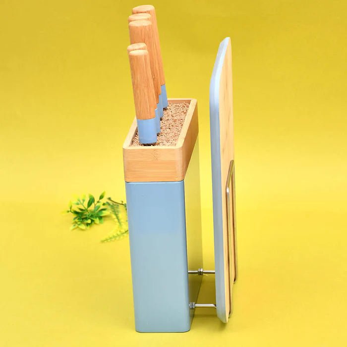 Tessie & Jessie Wooden Knife Sets With Cutting Board - Blue&Wooden - Al Kabayel Discount CentreTessie & Jessie Wooden Knife Sets With Cutting Board - Blue&WoodenKitchen Utensils & GadgetsTESSIE&JESSIEAl Kabayel Discount Centre