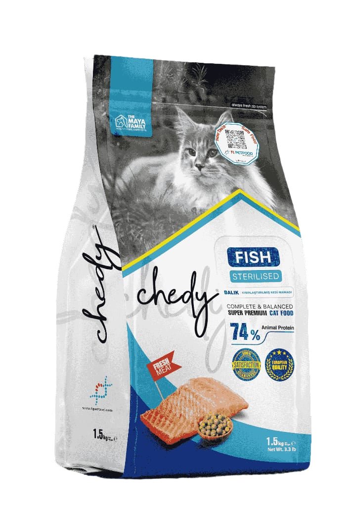 THE MAYA FAMILY Cat Food, ChéDy Fresh Fish Meat Recipe 1.5 KG - Al Kabayel Discount CentreTHE MAYA FAMILY Cat Food, ChéDy Fresh Fish Meat Recipe 1.5 KGPet SuppliesTHE MAYA FAMILYAl Kabayel Discount Centre