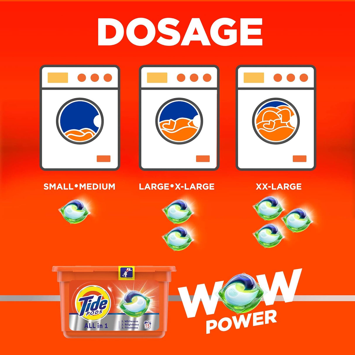 Tide WOW All in 1 PODS Original Scent, 6 x 15 Count - Al Kabayel Discount CentreTide WOW All in 1 PODS Original Scent, 6 x 15 CountHome SuppliesTIDEAl Kabayel Discount Centre