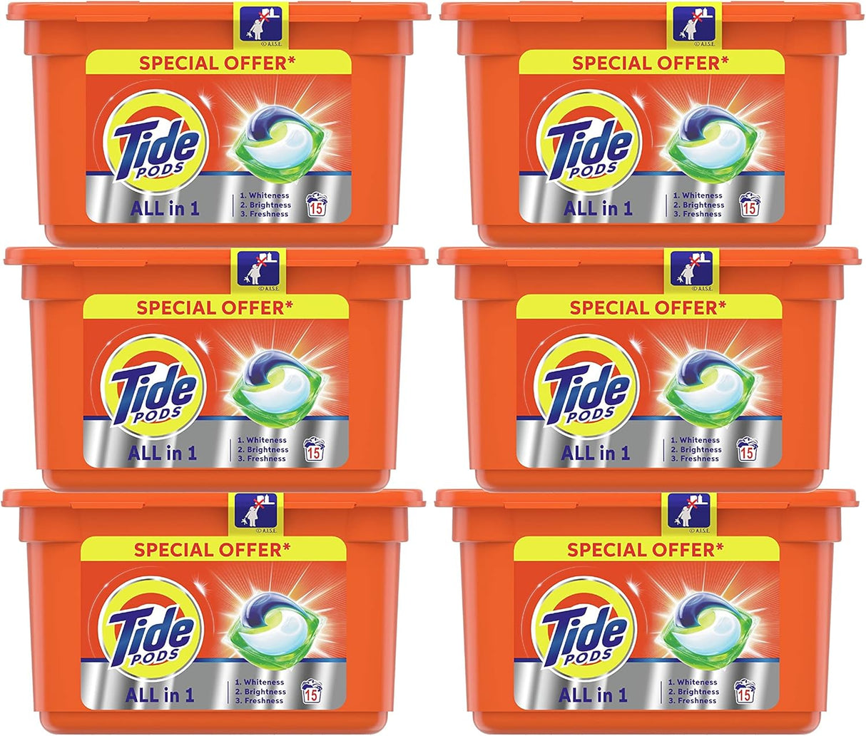 Tide WOW All in 1 PODS Original Scent, 6 x 15 Count - Al Kabayel Discount CentreTide WOW All in 1 PODS Original Scent, 6 x 15 CountHome SuppliesTIDEAl Kabayel Discount Centre
