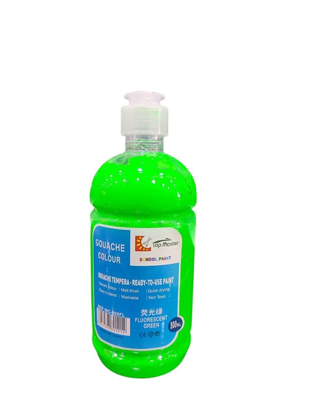 TOP MASTER Gouache Color Fluorescent Green 500ml - Al Kabayel Discount CentreTOP MASTER Gouache Color Fluorescent Green 500mlGlueTOP MASTERAl Kabayel Discount Centre