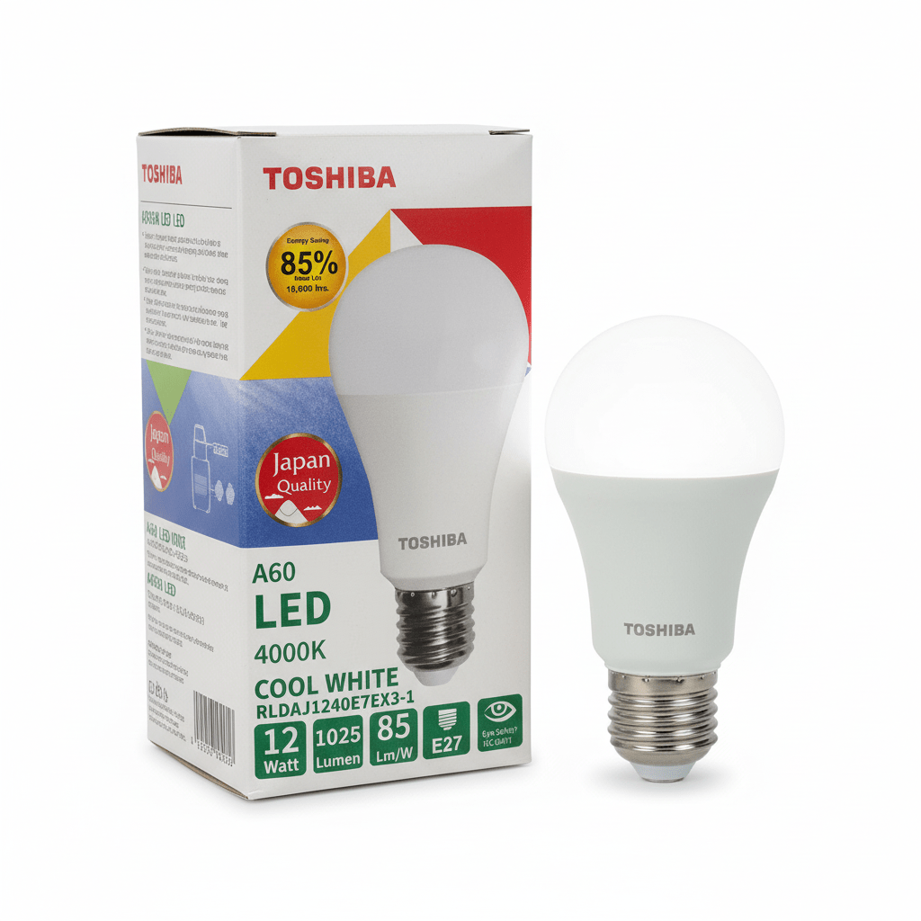 Toshiba 12W Led Bulb Cool White Light E27 - Al Kabayel Discount CentreToshiba 12W Led Bulb Cool White Light E27Light BulbsTOSHIBAAl Kabayel Discount Centre