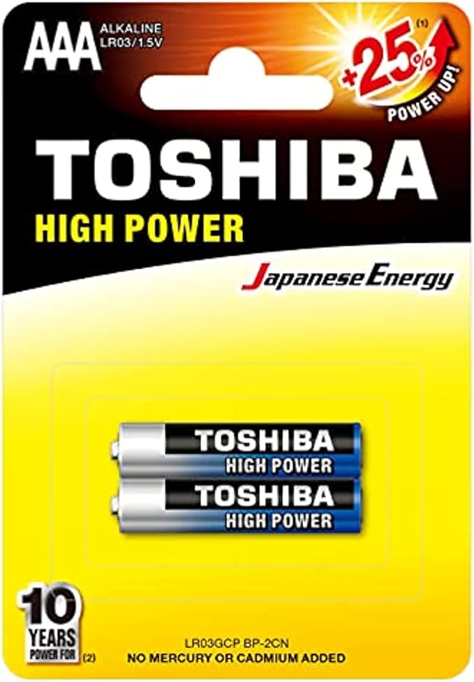 TOSHIBA AAA High Power Alkaline Battery 1.5V, Pack of 2 - Al Kabayel Discount CentreTOSHIBA AAA High Power Alkaline Battery 1.5V, Pack of 2BatteriesTOSHIBAAl Kabayel Discount Centre