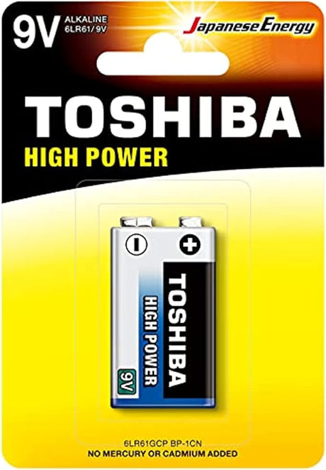 TOSHIBA High Power 9V Alkaline Battery, Pack of 1 - Al Kabayel Discount CentreTOSHIBA High Power 9V Alkaline Battery, Pack of 1BatteriesTOSHIBAAl Kabayel Discount Centre