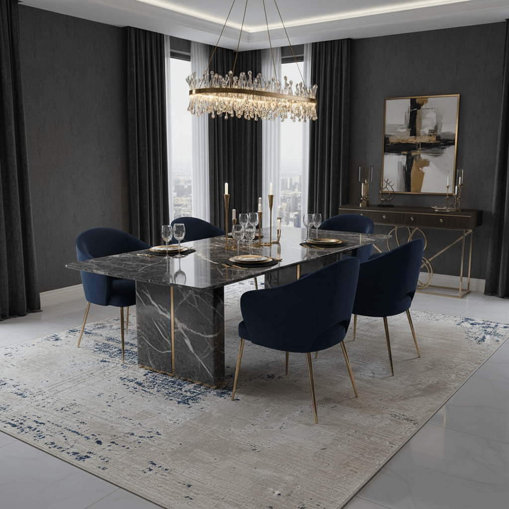 Turkmen Tawakal Carpets | Lugo Ivory & Blue Abstract Rug Carpet | 300 × 400 cm - Al Kabayel Discount CentreTurkmen Tawakal Carpets | Lugo Ivory & Blue Abstract Rug Carpet | 300 × 400 cmDoormatsTURKMEN TAWAKAL CARPETSAl Kabayel Discount Centre