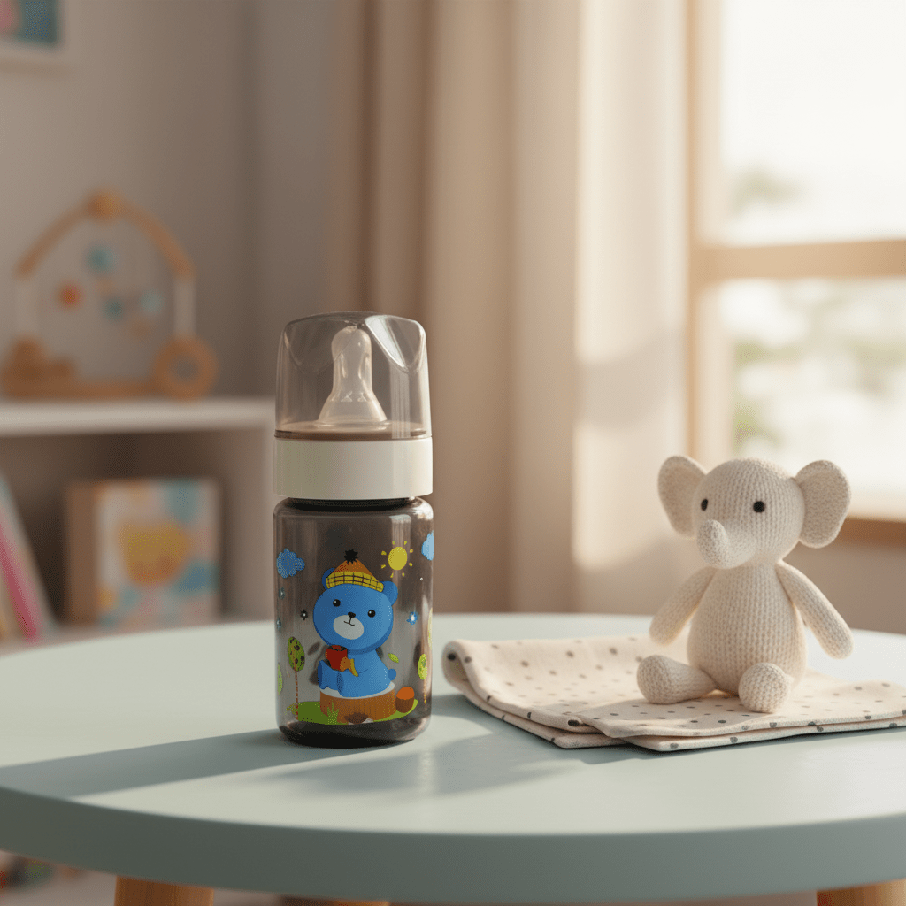 Turtees Kids Feeding Bottle – Plastic 125ml | Black Bear Edition - Al Kabayel Discount CentreTurtees Kids Feeding Bottle – Plastic 125ml | Black Bear EditionBaby ProductsTURTEESAl Kabayel Discount Centre