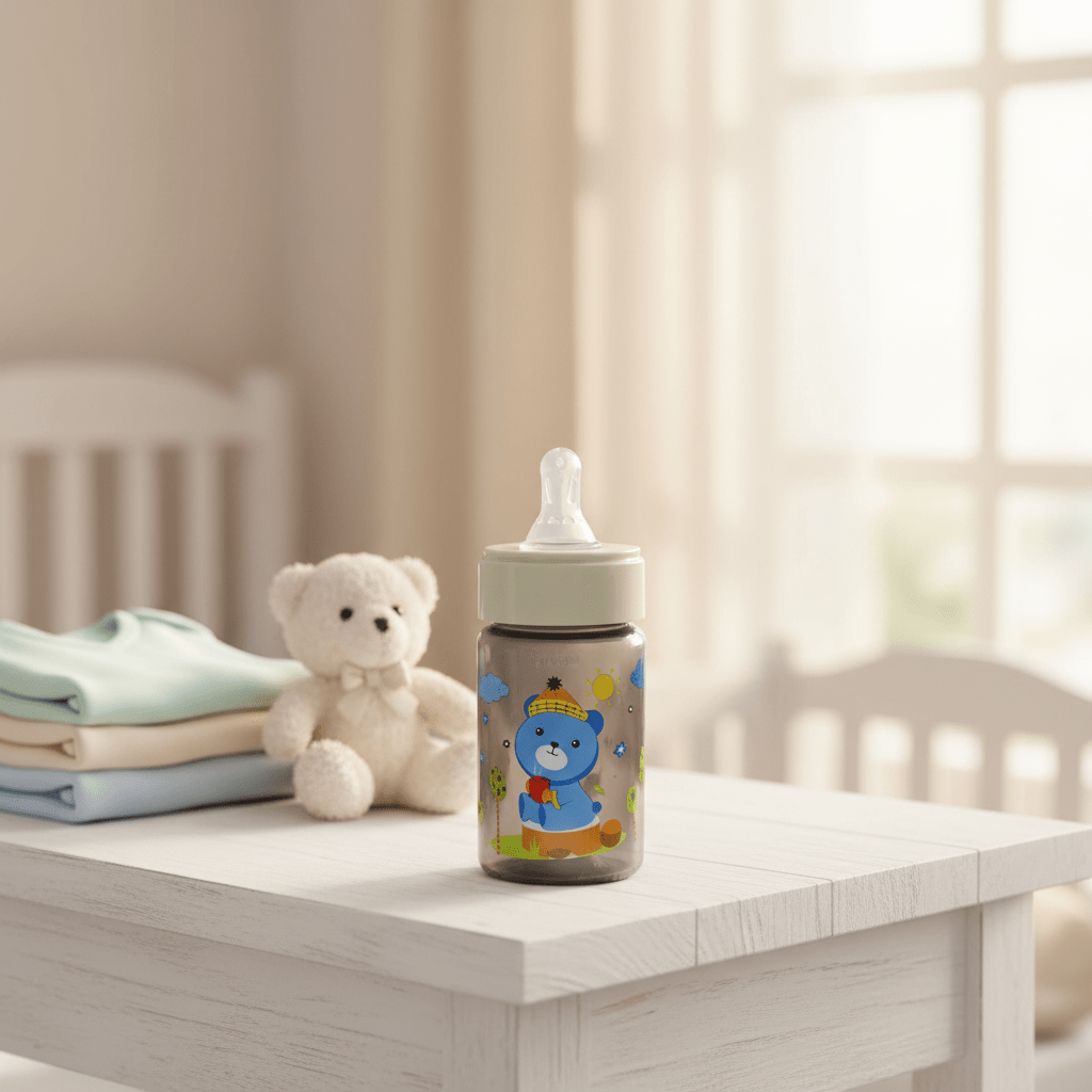 Turtees Kids Feeding Bottle – Plastic 125ml | Black Bear Edition - Al Kabayel Discount CentreTurtees Kids Feeding Bottle – Plastic 125ml | Black Bear EditionBaby ProductsTURTEESAl Kabayel Discount Centre